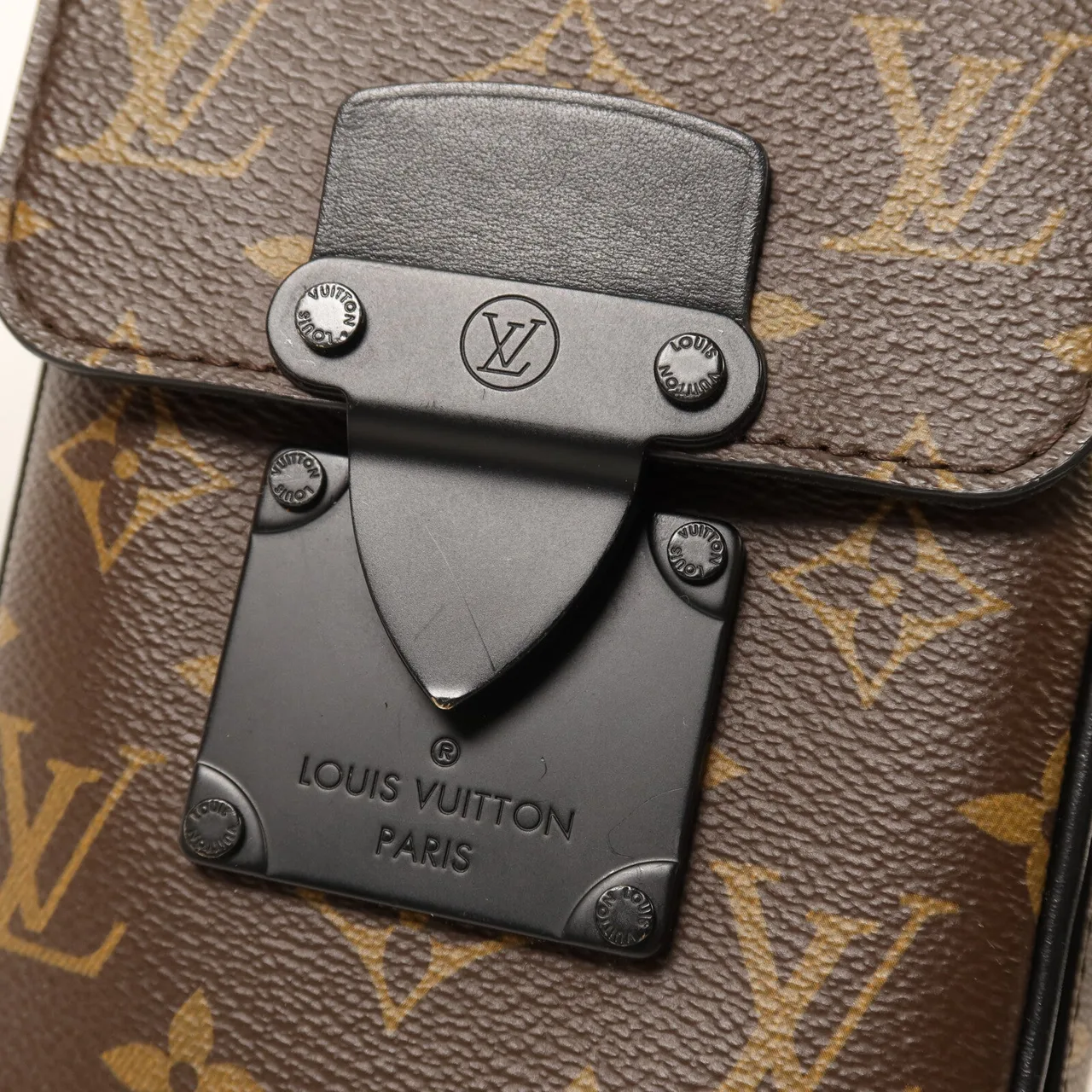 LOUIS VUITTON S-Lock M81522 Shoulder Bag Coated Canvas 棕色 / Brown/Black Coated Canvas Rank A - Thumbnail 8