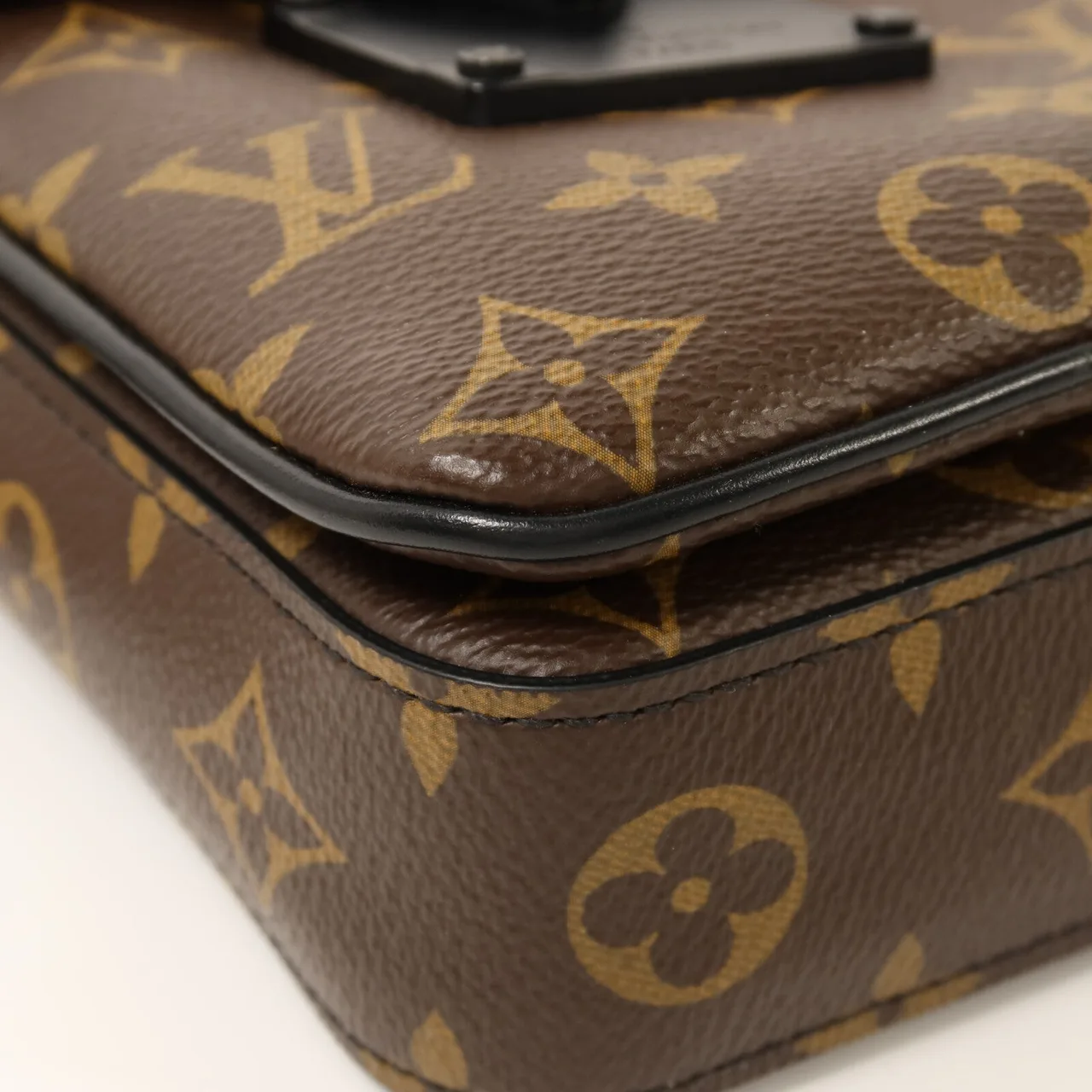 LOUIS VUITTON S-Lock M81522 Shoulder Bag Coated Canvas 棕色 / Brown/Black Coated Canvas Rank A - Thumbnail 9