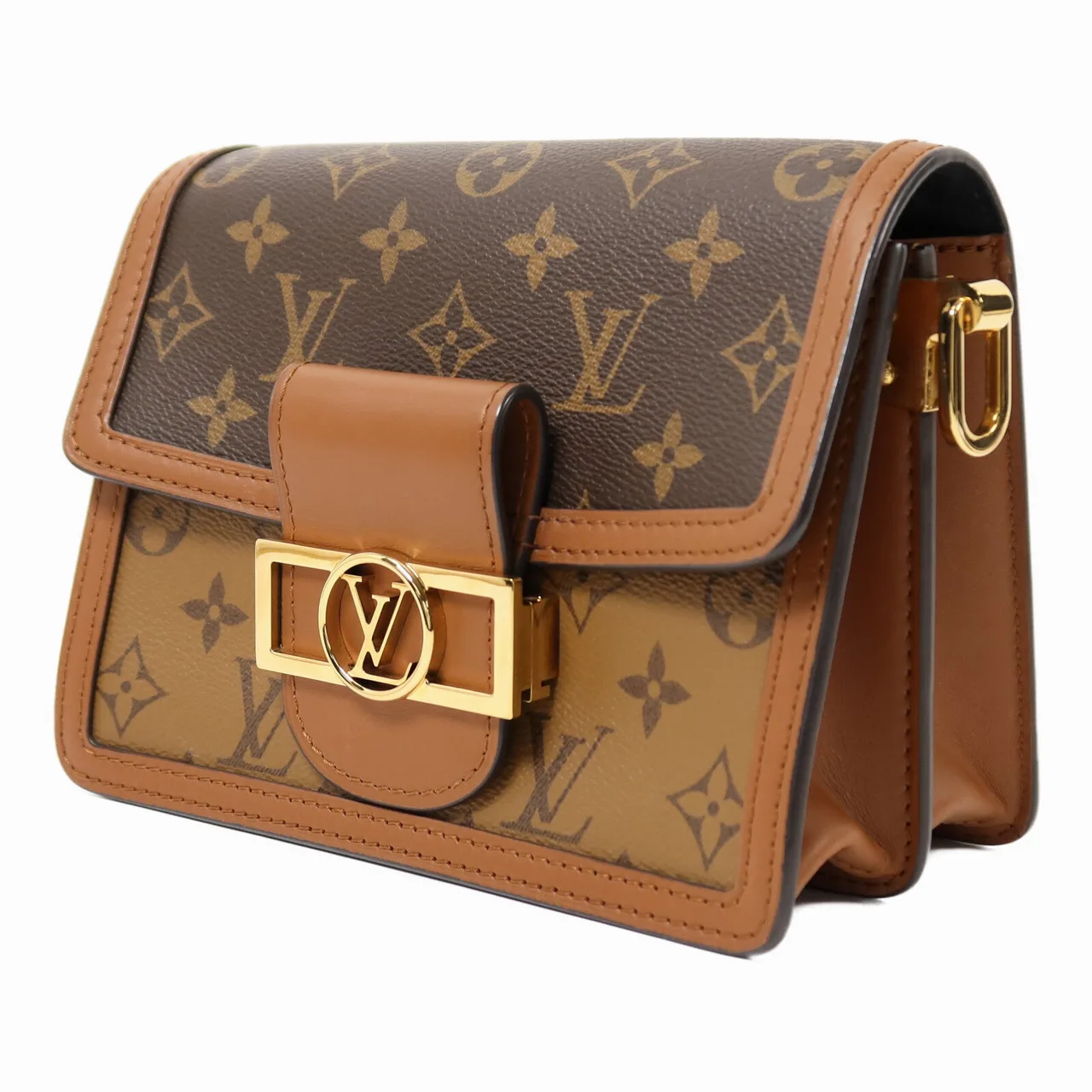 LOUIS VUITTON Mini Dauphine M44580 Shoulder Bag Coated Canvas 棕色 / Brown Coated Canvas Rank A - Thumbnail 3