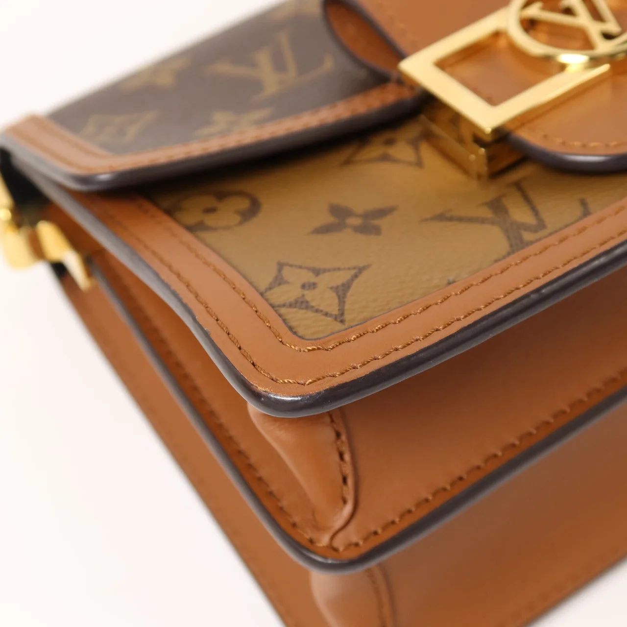 LOUIS VUITTON Mini Dauphine M44580 Shoulder Bag Coated Canvas 棕色 / Brown Coated Canvas Rank A - Thumbnail 10