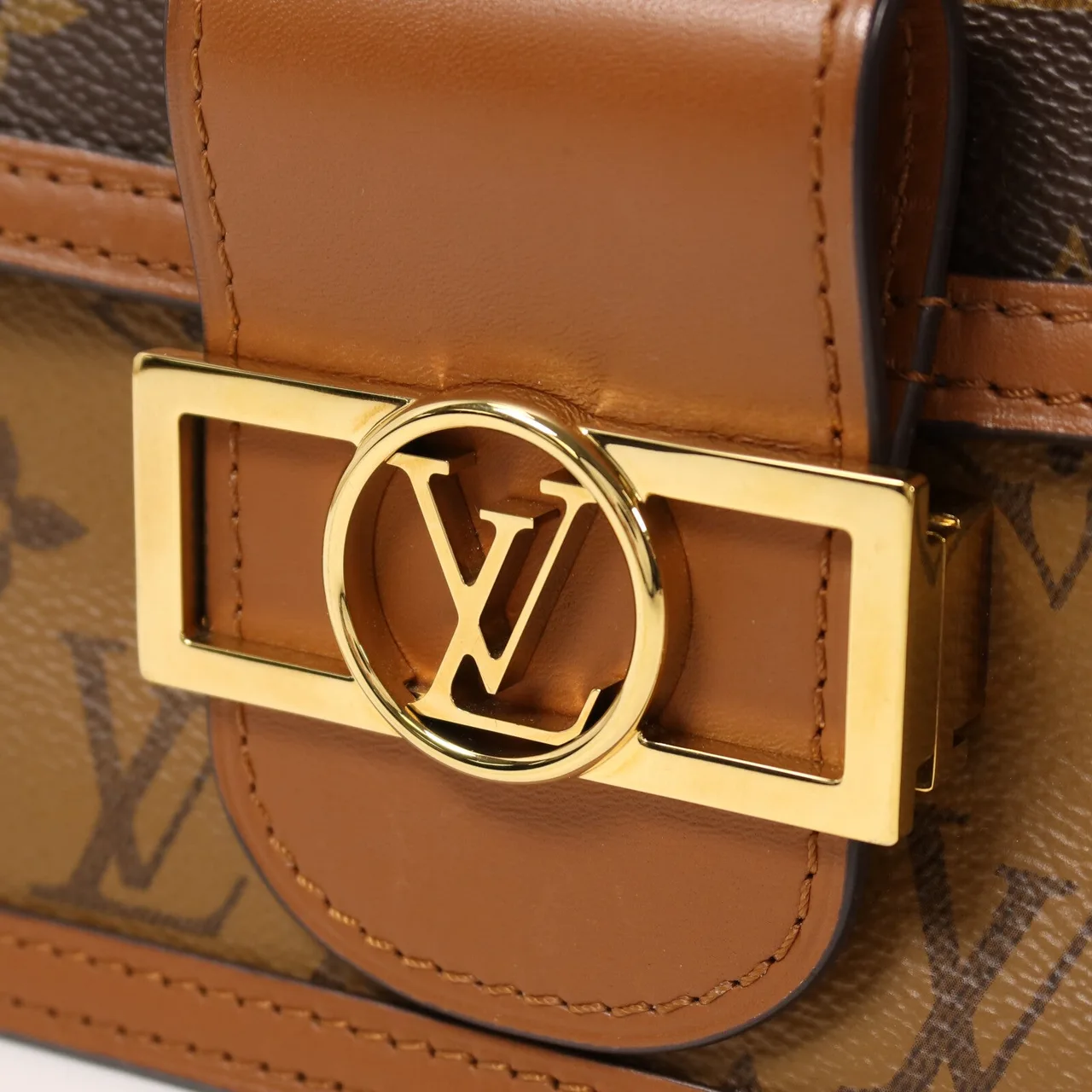 LOUIS VUITTON Mini Dauphine M44580 Shoulder Bag Coated Canvas 棕色 / Brown Coated Canvas Rank A - Thumbnail 14