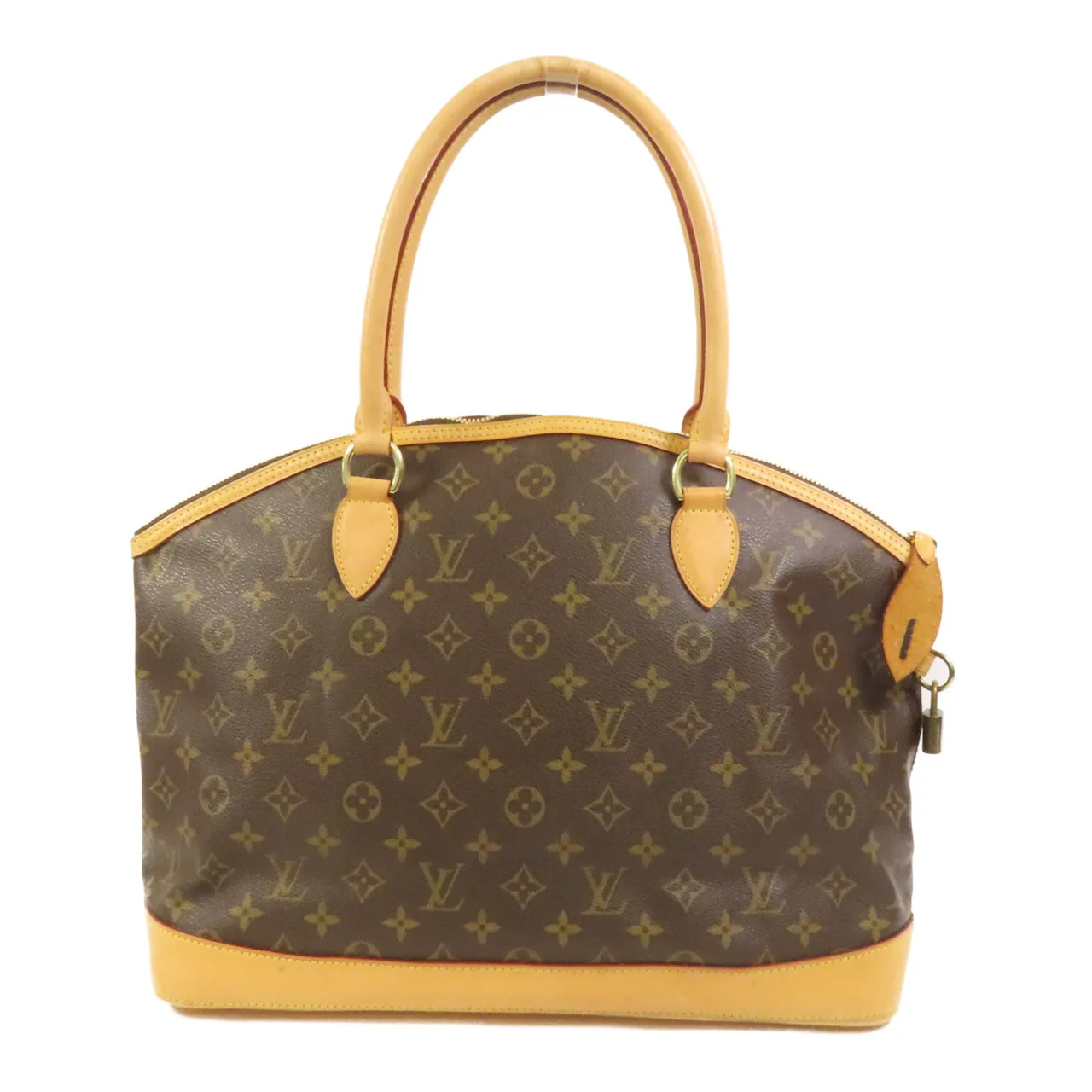 LOUIS VUITTON Lockit M40104 Handbag Coated Canvas 棕色
