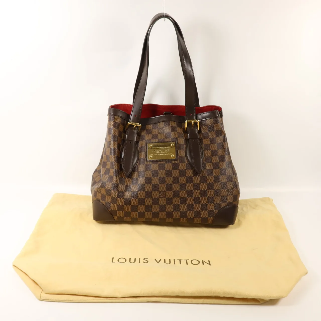 LOUIS VUITTON Hampstead N51204 Tote Bag Coated Canvas 棕色 Coated Canvas Rank A - Thumbnail 9