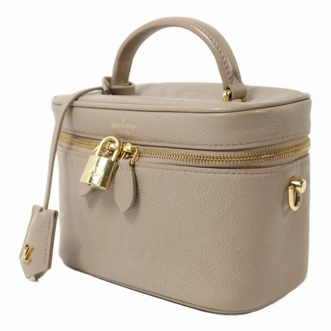 LOUIS VUITTON Vanity M45608 2-Way Bag Calfskin 米色 Calfskin Rank A - Thumbnail 3