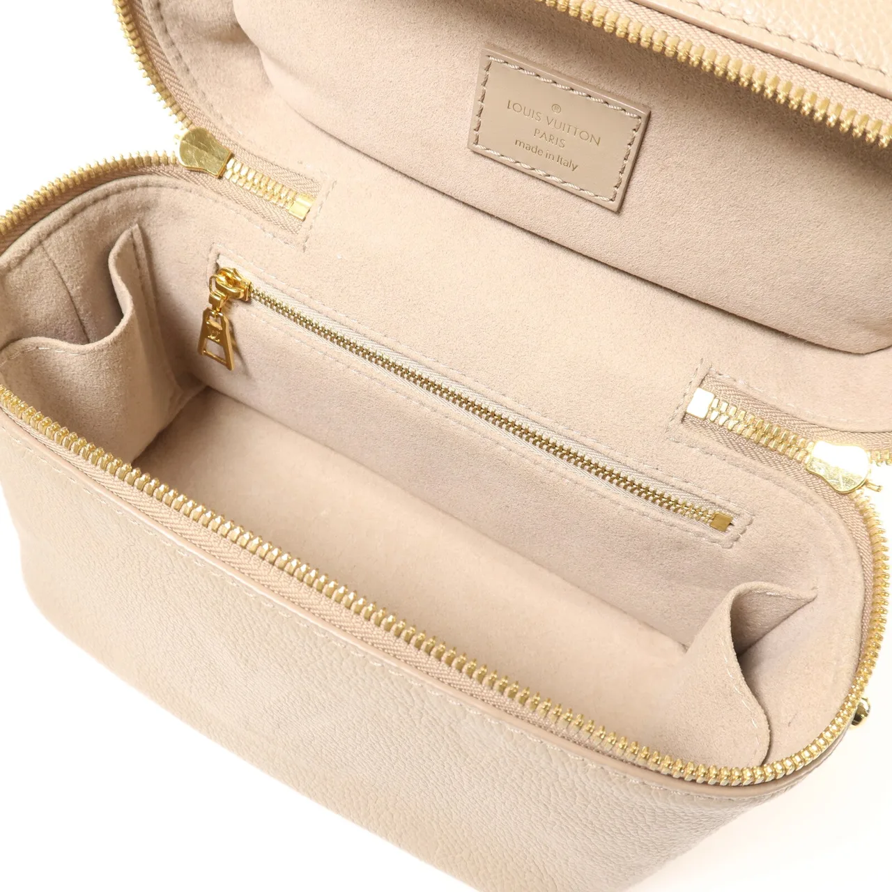 LOUIS VUITTON Vanity M45608 2-Way Bag Calfskin 米色 Calfskin Rank A - Thumbnail 5