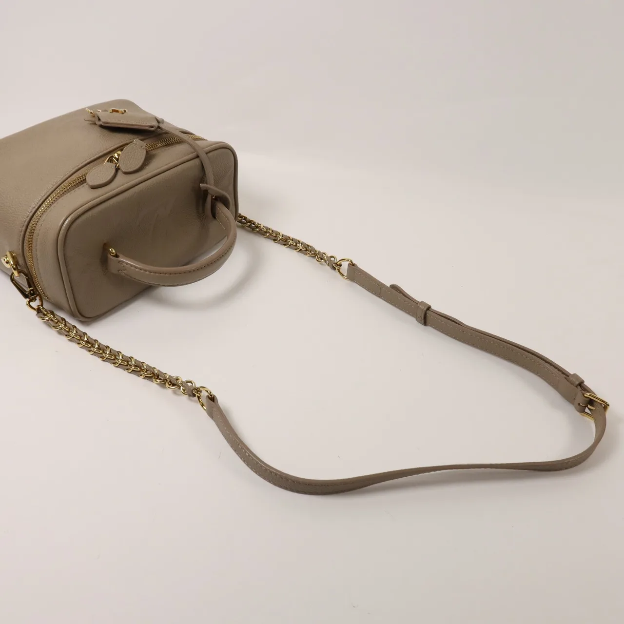 LOUIS VUITTON Vanity M45608 2-Way Bag Calfskin 米色 Calfskin Rank A - Thumbnail 8