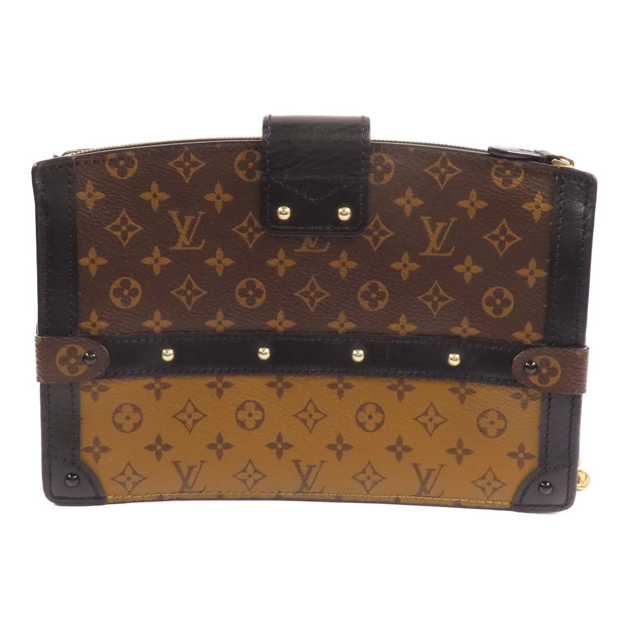 LOUIS VUITTON Trunk M43596 Shoulder Bag Coated Canvas 棕色 Coated Canvas Rank B - Thumbnail 2