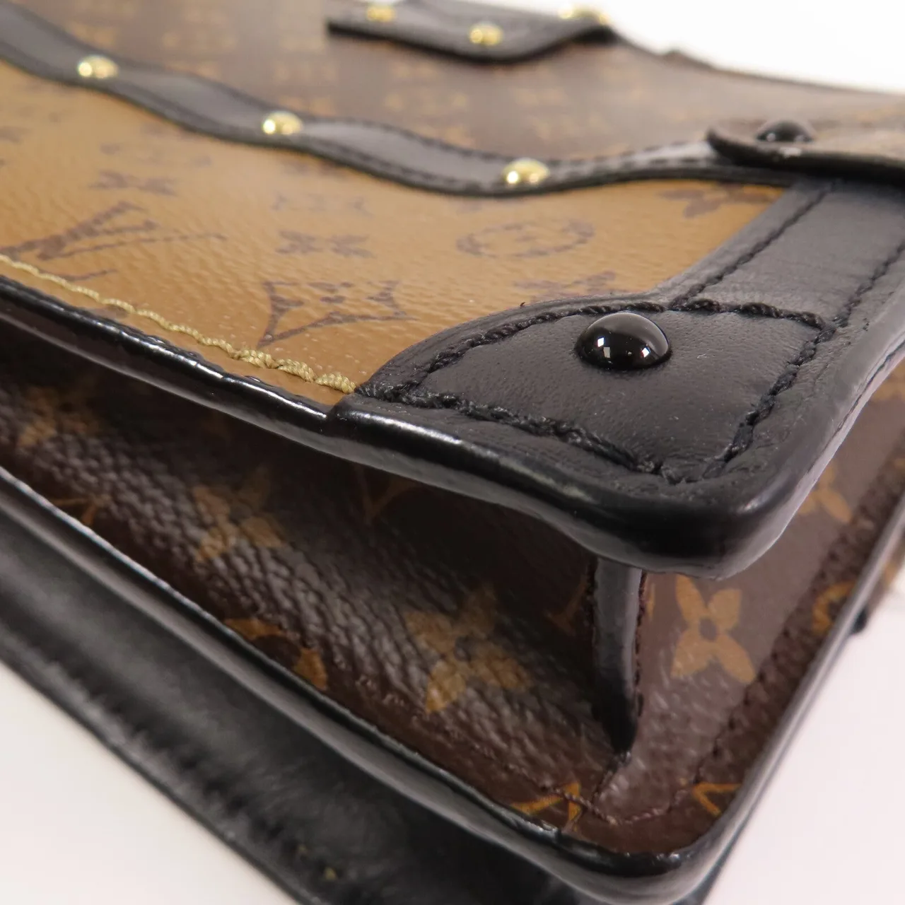 LOUIS VUITTON Trunk M43596 Shoulder Bag Coated Canvas 棕色 Coated Canvas Rank B - Thumbnail 9