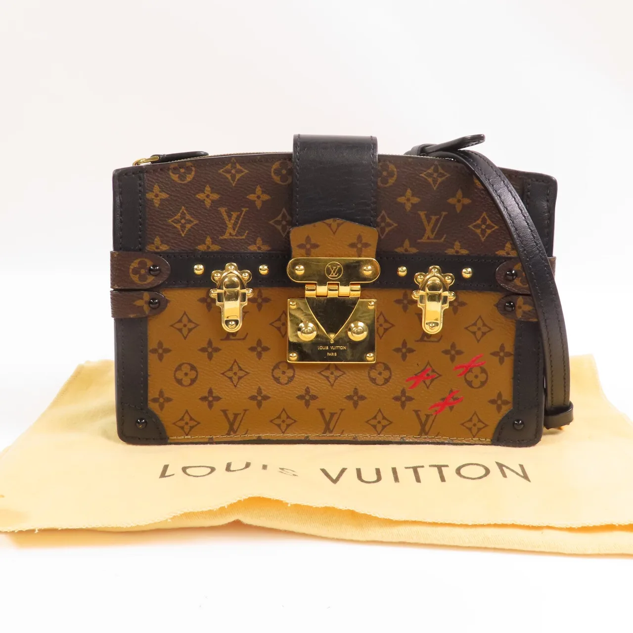LOUIS VUITTON Trunk M43596 Shoulder Bag Coated Canvas 棕色 Coated Canvas Rank B - Thumbnail 21
