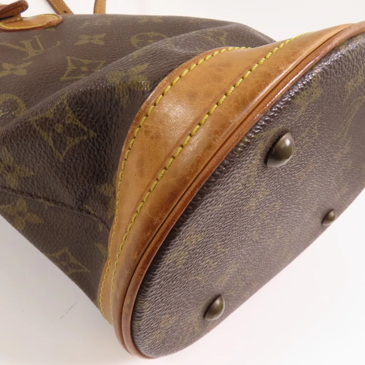 LOUIS VUITTON Petit Bucket M42238 Shoulder Bag Coated Canvas 棕色 Coated Canvas Rank C - Thumbnail 10