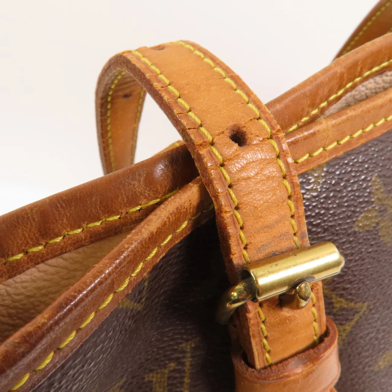 LOUIS VUITTON Petit Bucket M42238 Shoulder Bag Coated Canvas 棕色 Coated Canvas Rank C - Thumbnail 18