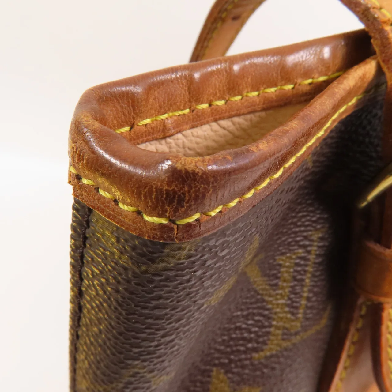 LOUIS VUITTON Petit Bucket M42238 Shoulder Bag Coated Canvas 棕色 Coated Canvas Rank C - Thumbnail 19