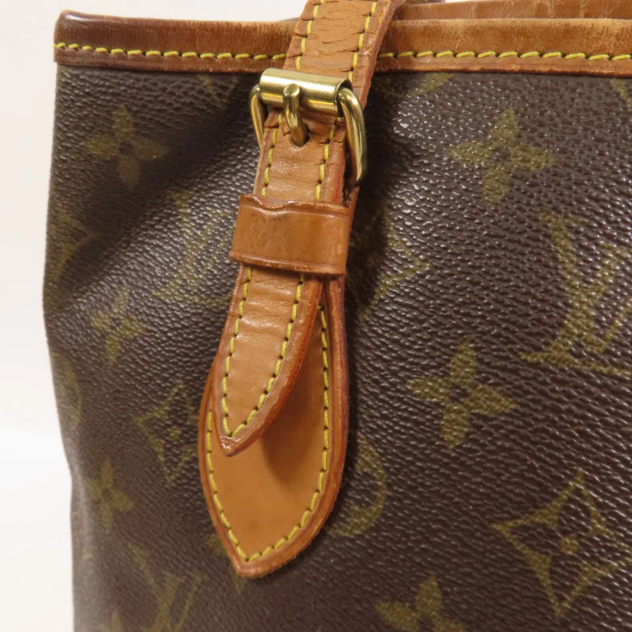 LOUIS VUITTON Petit Bucket M42238 Shoulder Bag Coated Canvas 棕色 Coated Canvas Rank C - Thumbnail 20