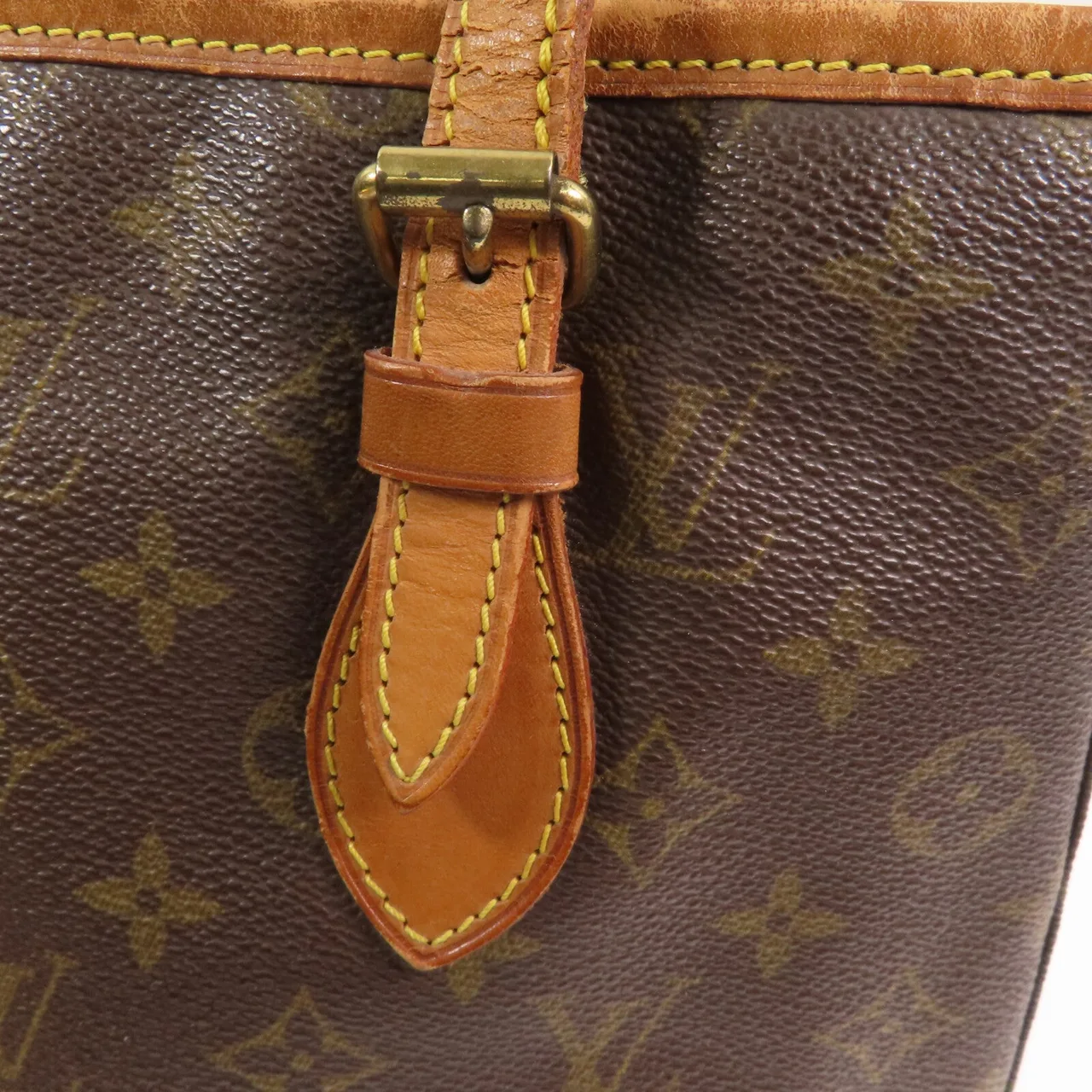 LOUIS VUITTON Petit Bucket M42238 Shoulder Bag Coated Canvas 棕色 Coated Canvas Rank C - Thumbnail 21