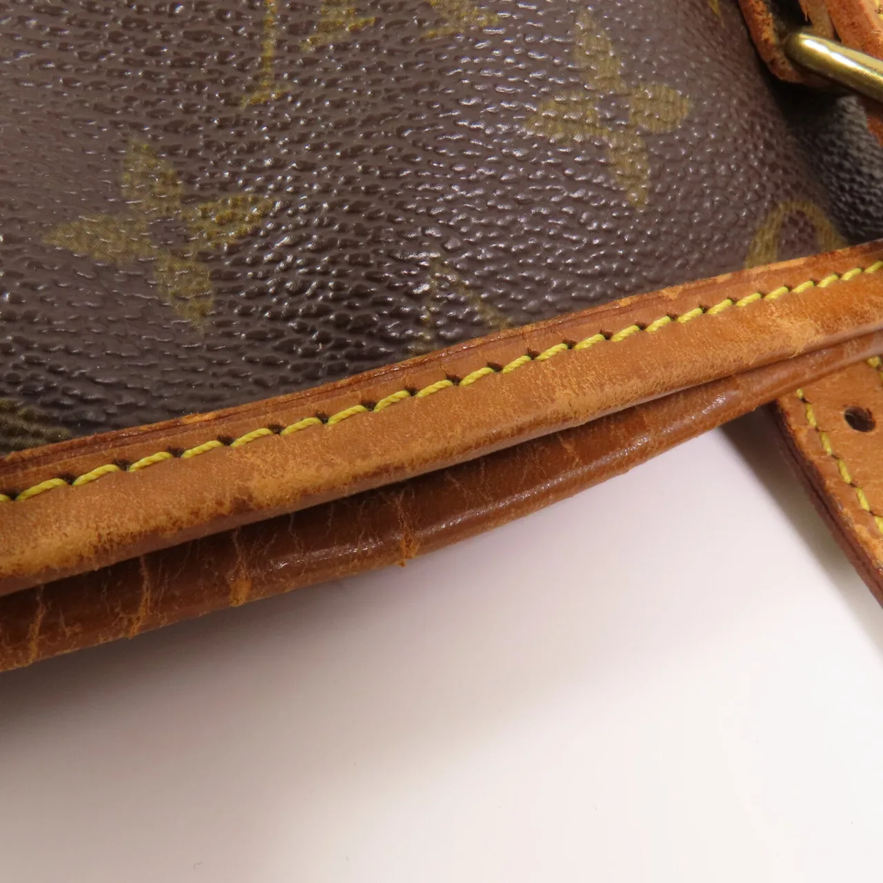 LOUIS VUITTON Petit Bucket M42238 Shoulder Bag Coated Canvas 棕色 Coated Canvas Rank C - Thumbnail 22