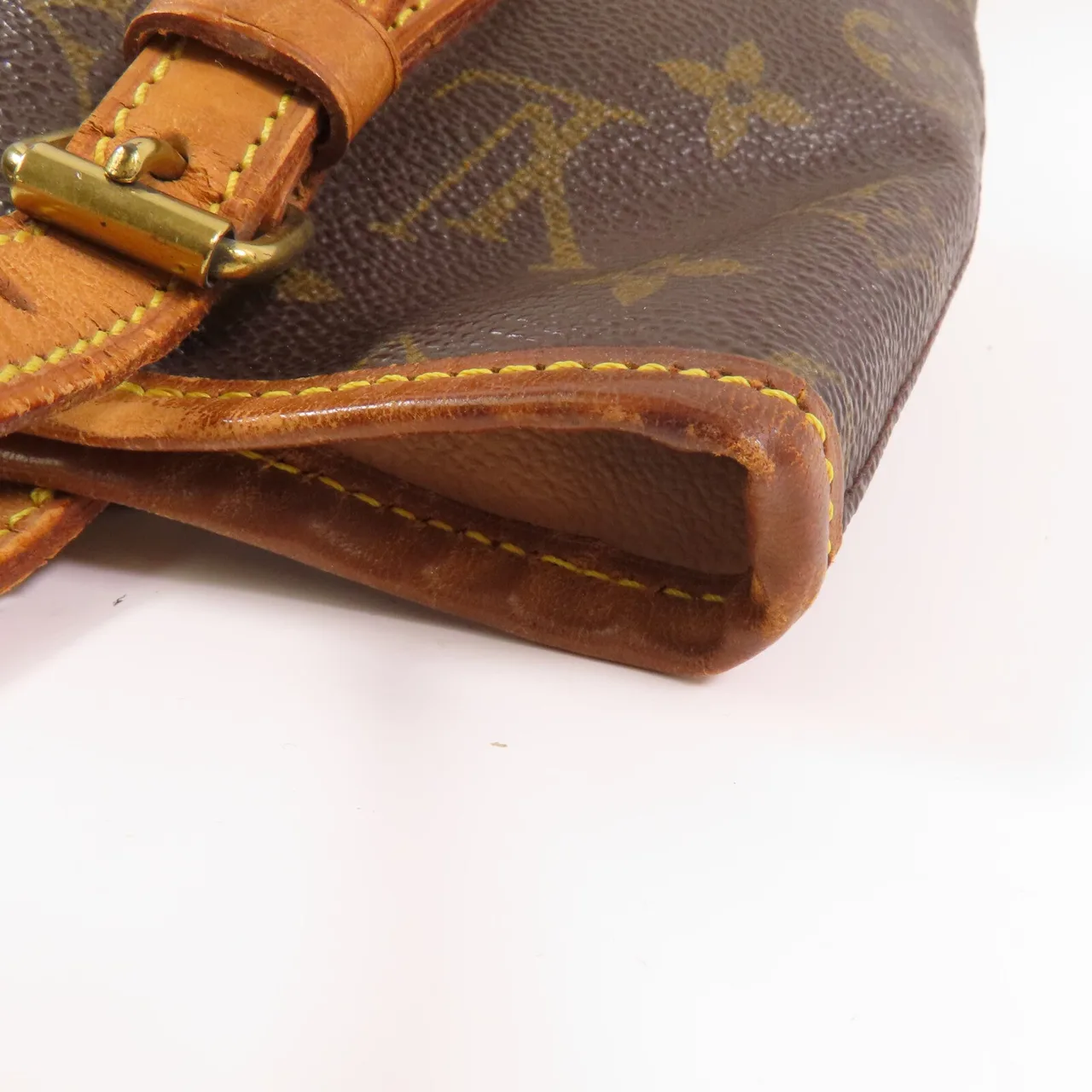 LOUIS VUITTON Petit Bucket M42238 Shoulder Bag Coated Canvas 棕色 Coated Canvas Rank C - Thumbnail 23