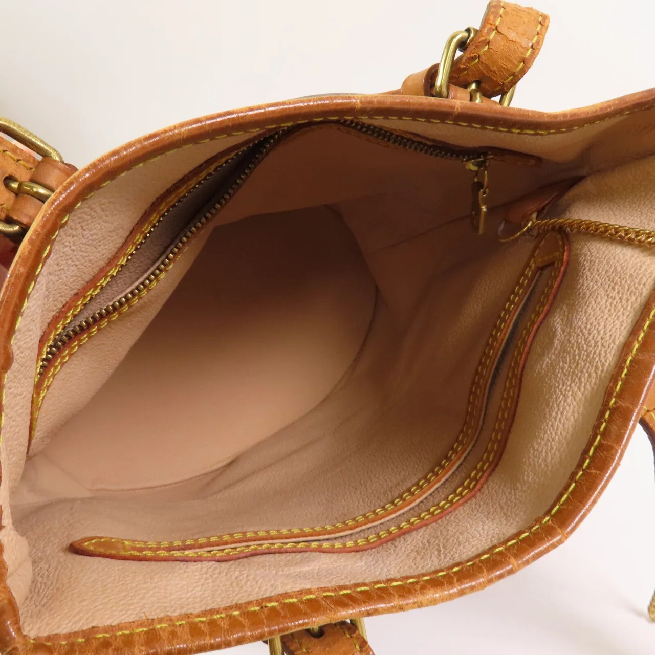 LOUIS VUITTON Petit Bucket M42238 Shoulder Bag Coated Canvas 棕色 Coated Canvas Rank C - Thumbnail 29
