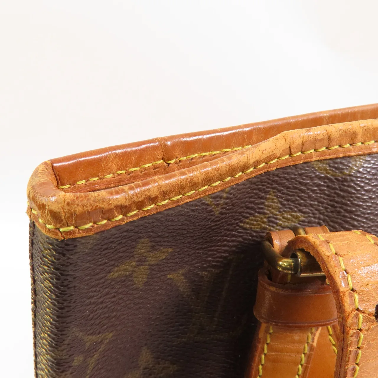 LOUIS VUITTON Petit Bucket M42238 Shoulder Bag Coated Canvas 棕色 Coated Canvas Rank C - Thumbnail 31