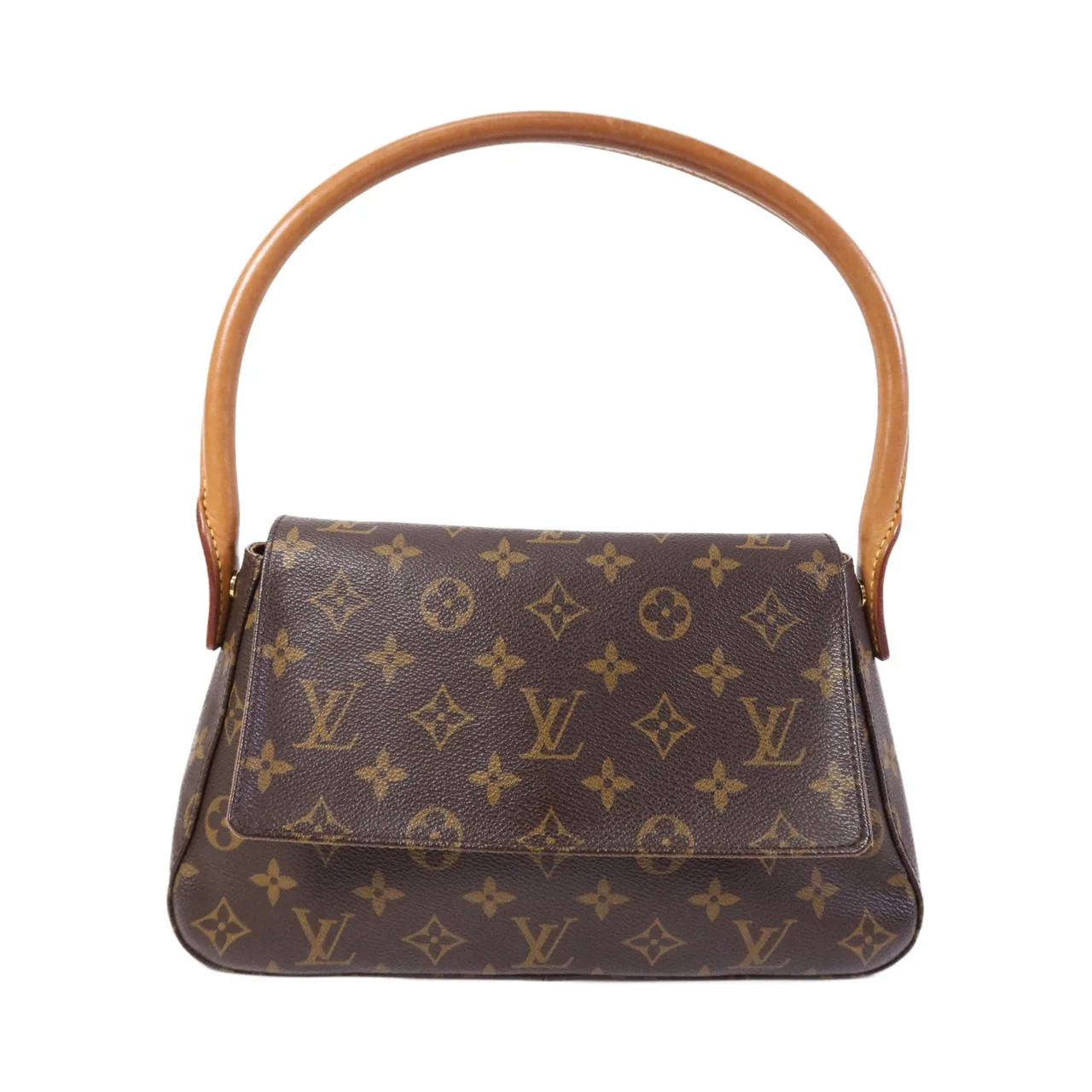 LOUIS VUITTON Loop M51147 Shoulder Bag Coated Canvas 棕色