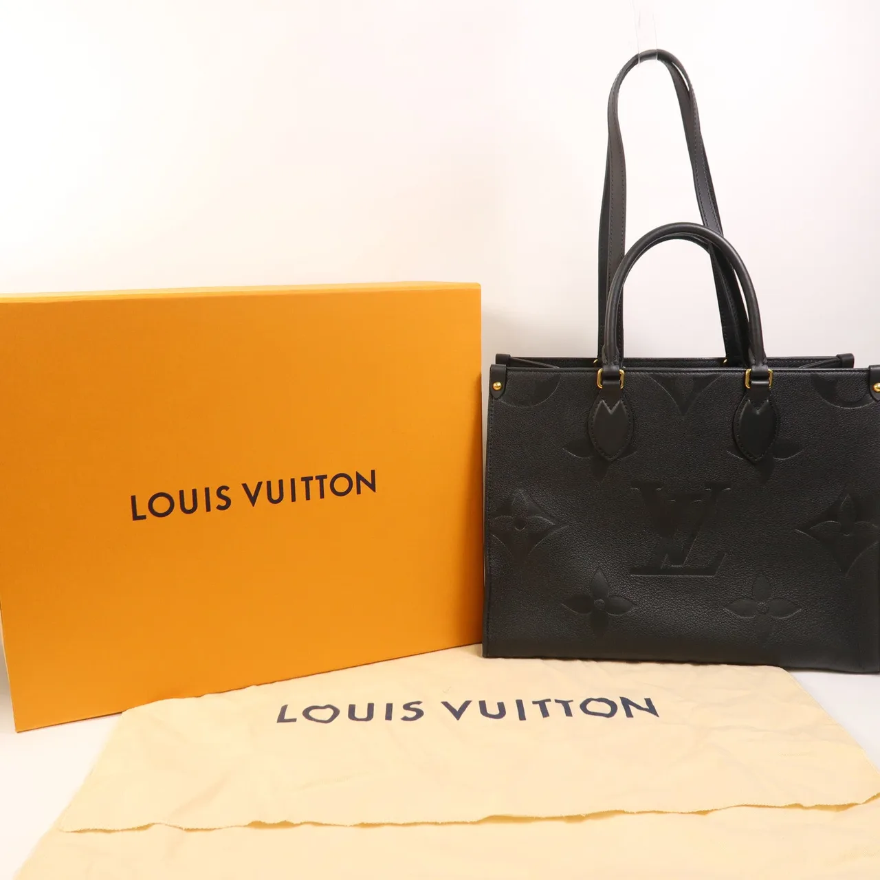 LOUIS VUITTON OnTheGo M45595 2-Way Bag Calfskin 黑色 / Black Calfskin Rank A - Thumbnail 8