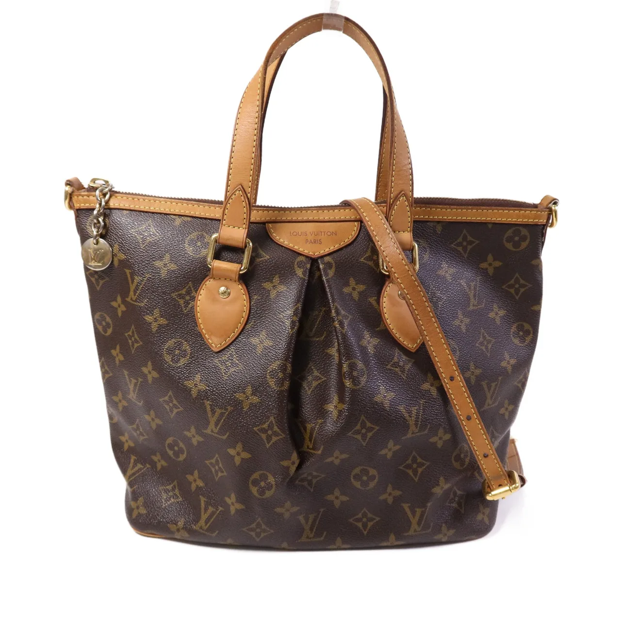 LOUIS VUITTON Palermo M40146 2-Way Bag Coated Canvas 棕色