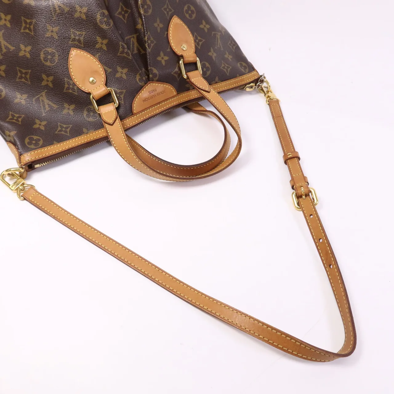 LOUIS VUITTON Palermo M40146 2-Way Bag Coated Canvas 棕色 Coated Canvas Rank B - Thumbnail 9