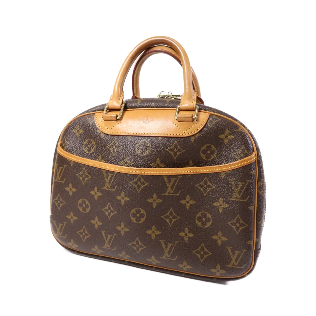 LOUIS VUITTON Trouville M42228 Handbag Coated Canvas 棕色 Coated Canvas Rank B - Thumbnail 2