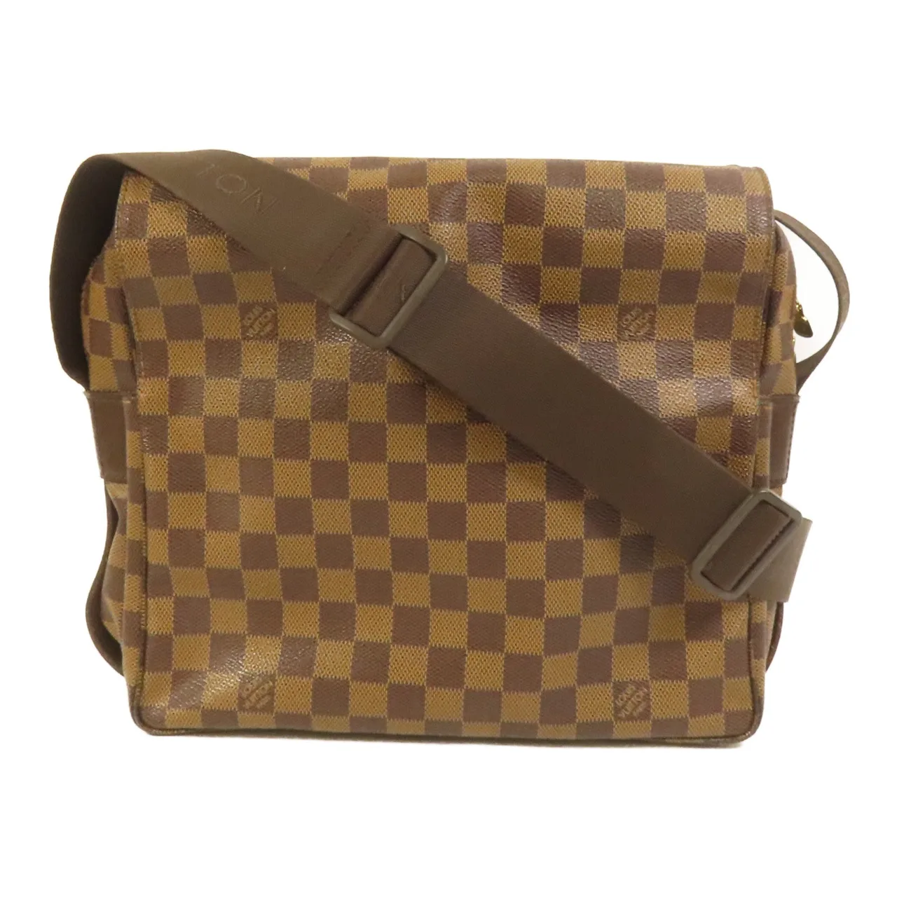 LOUIS VUITTON Naviglio N45255 Shoulder Bag Coated Canvas 棕色