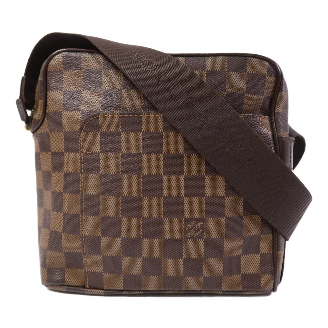 LOUIS VUITTON Olaf N41442 Shoulder Bag Coated Canvas 棕色