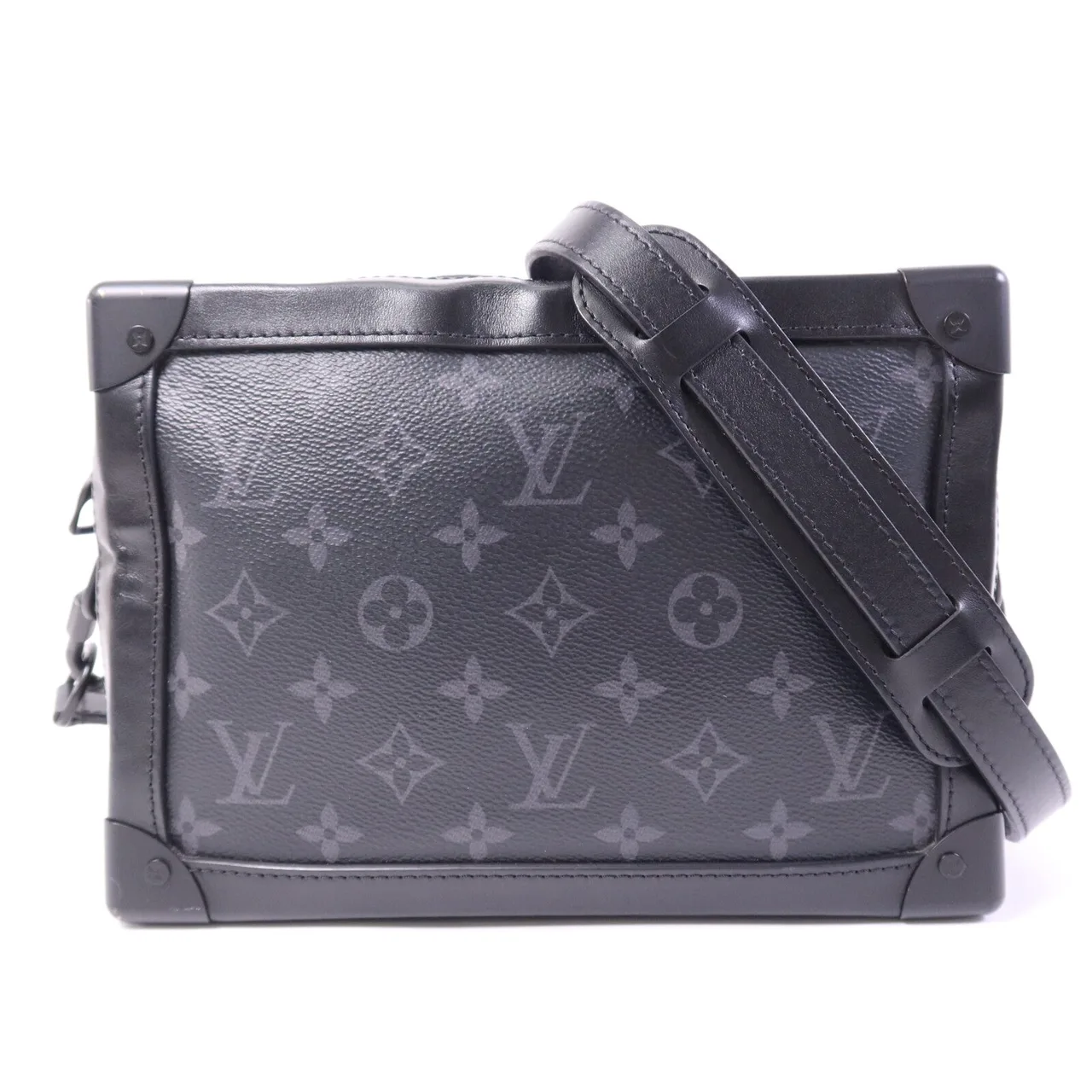 LOUIS VUITTON Soft Trunk M44730 肩背包 塗層帆布 黑色 / Black