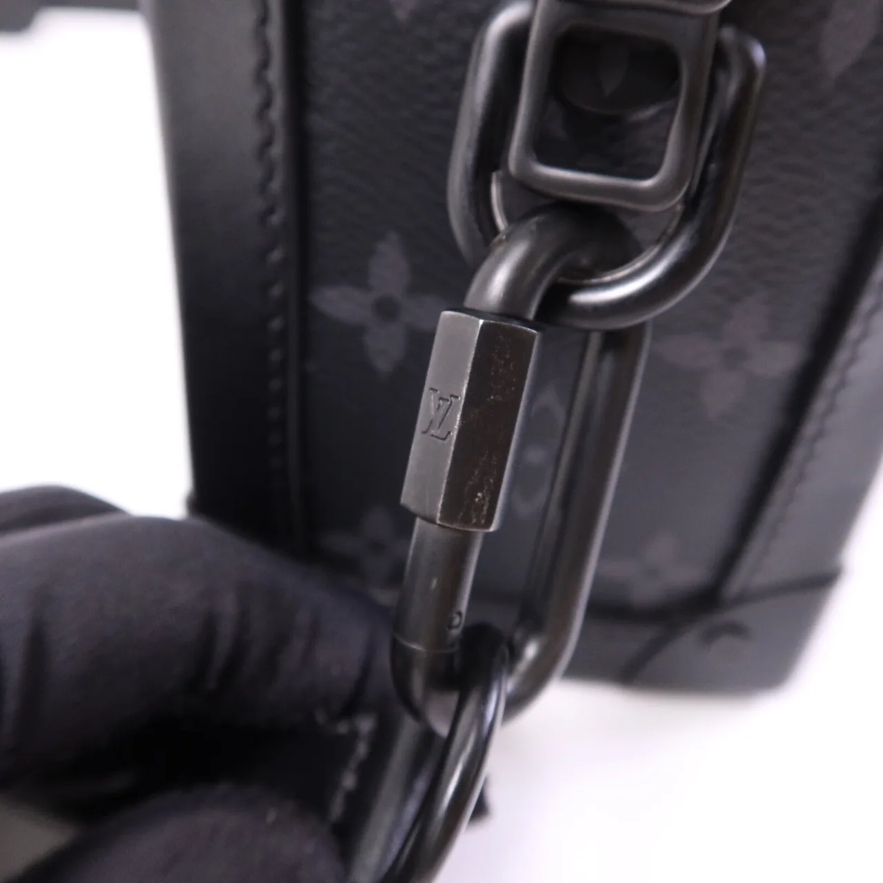 LOUIS VUITTON Soft Trunk M44730 肩背包 塗層帆布 黑色 / Black 塗層帆布 中古品B - 縮圖 8