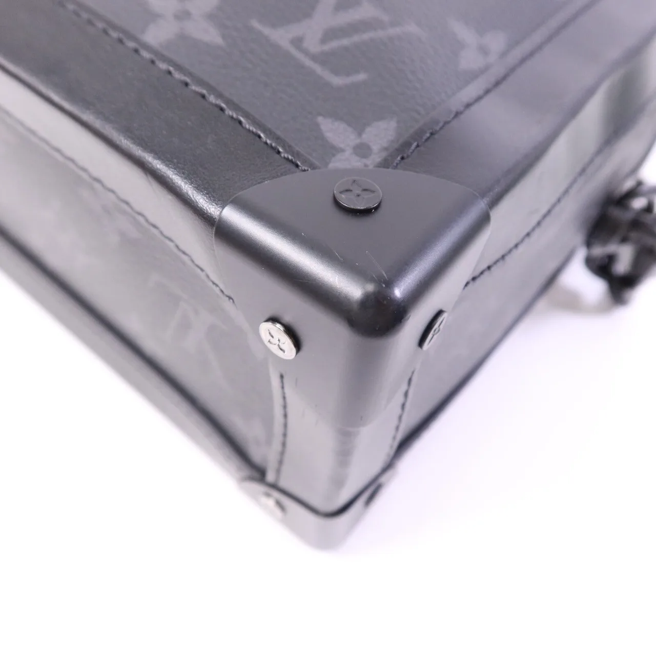 LOUIS VUITTON Soft Trunk M44730 肩背包 塗層帆布 黑色 / Black 塗層帆布 中古品B - 縮圖 11