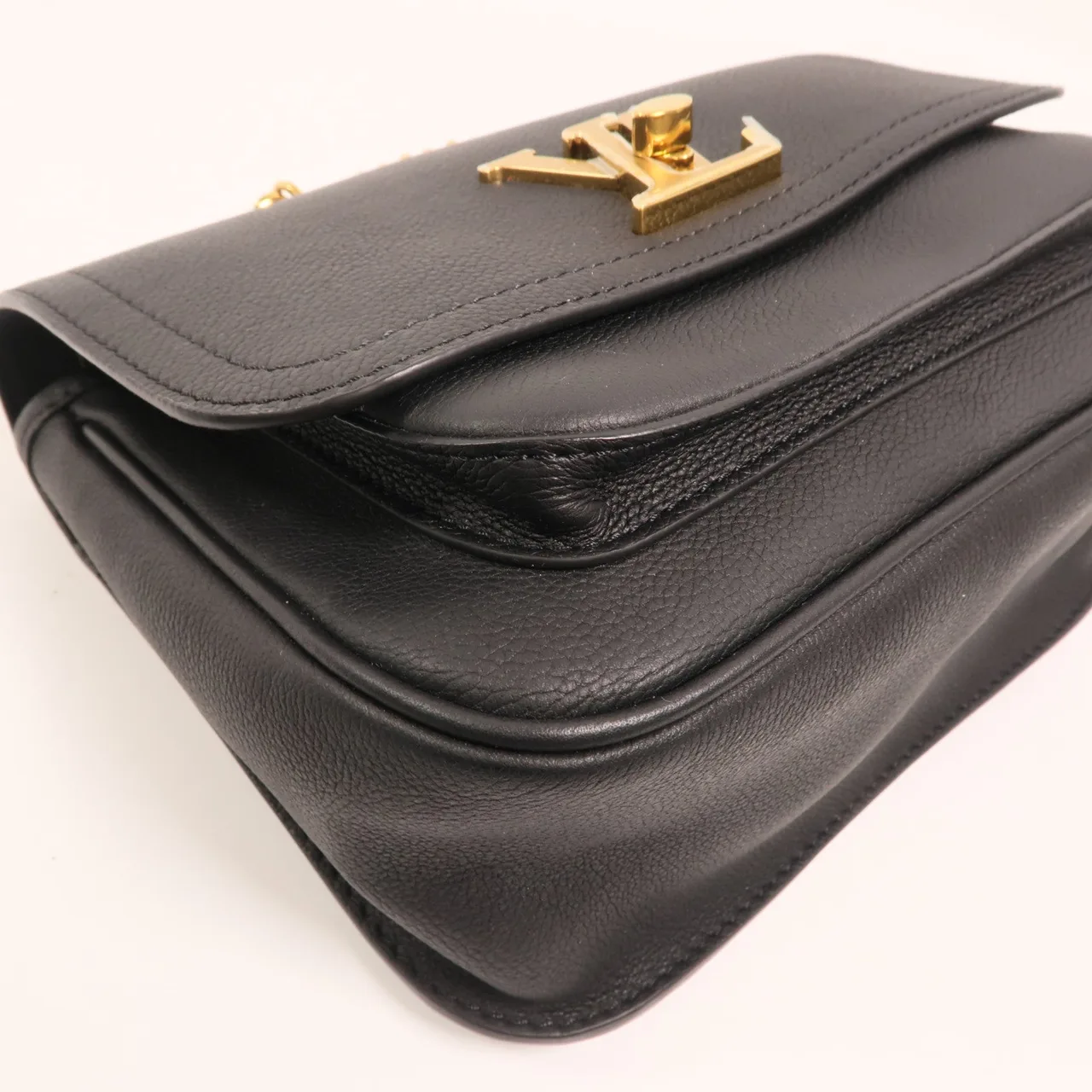 LOUIS VUITTON Lock Me M57073 肩背包 牛皮 黑色 / Black 牛皮 中古品A - 縮圖 9