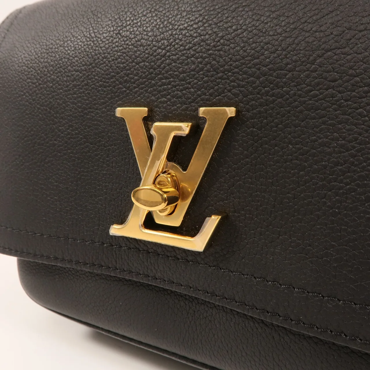 LOUIS VUITTON Lock Me M57073 肩背包 牛皮 黑色 / Black 牛皮 中古品A - 縮圖 12
