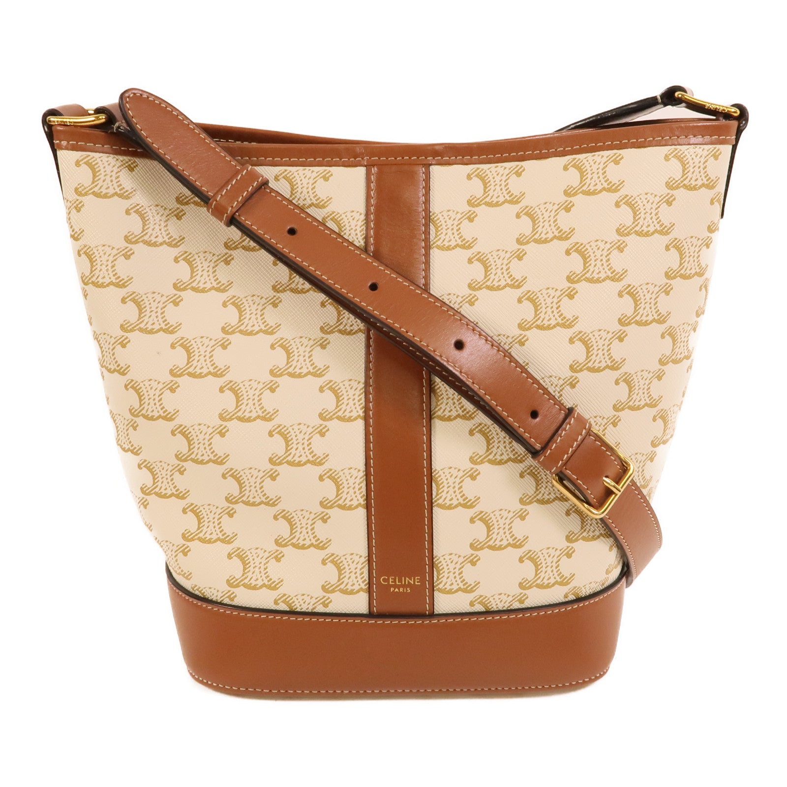 LOUIS VUITTON Bucket Shoulder Bag Coated Canvas