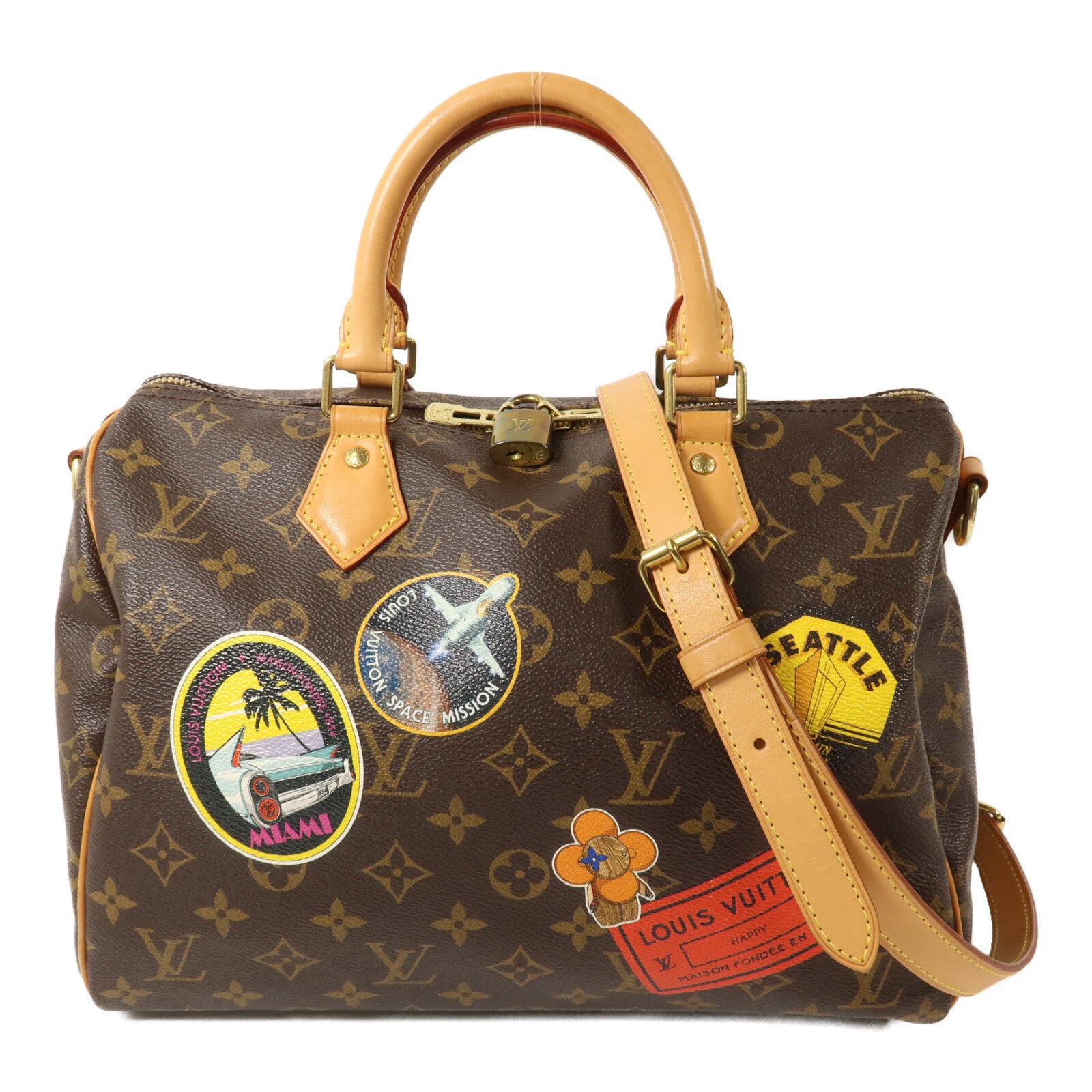 LOUIS VUITTON Speedy Bandouliere 兩用包 塗層帆布