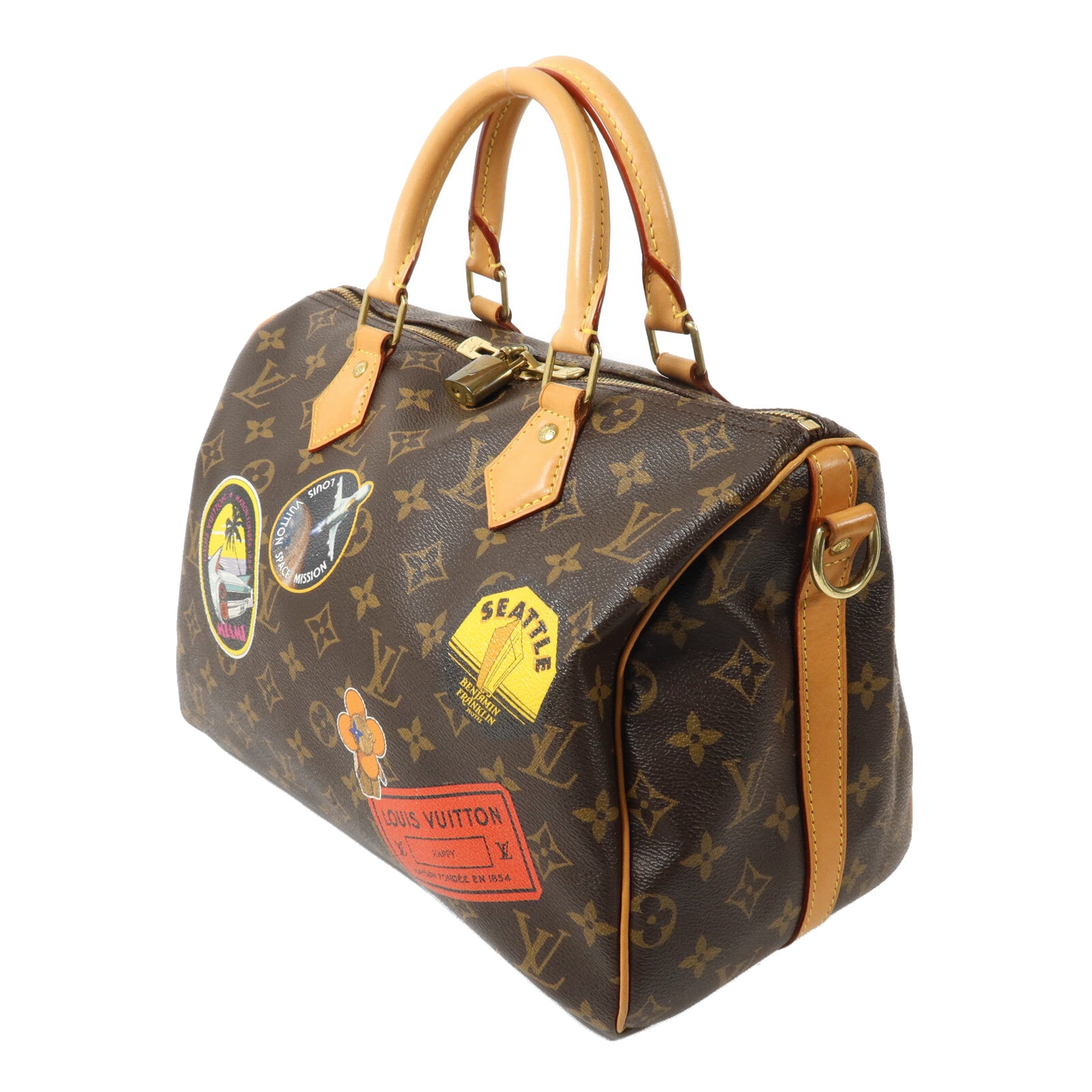 LOUIS VUITTON Speedy Bandouliere 兩用包 塗層帆布 3