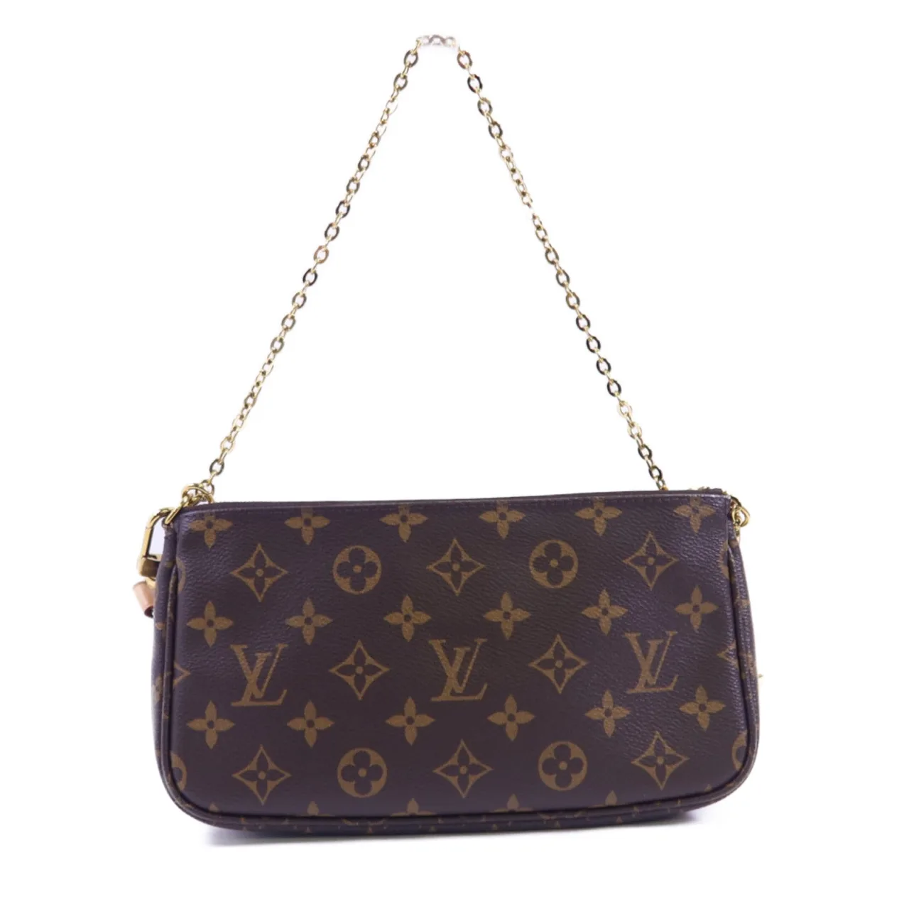 LOUIS VUITTON Multi Pochette M44813 兩用包 塗層帆布 棕色 / 綠色 塗層帆布 中古品B - 縮圖 2