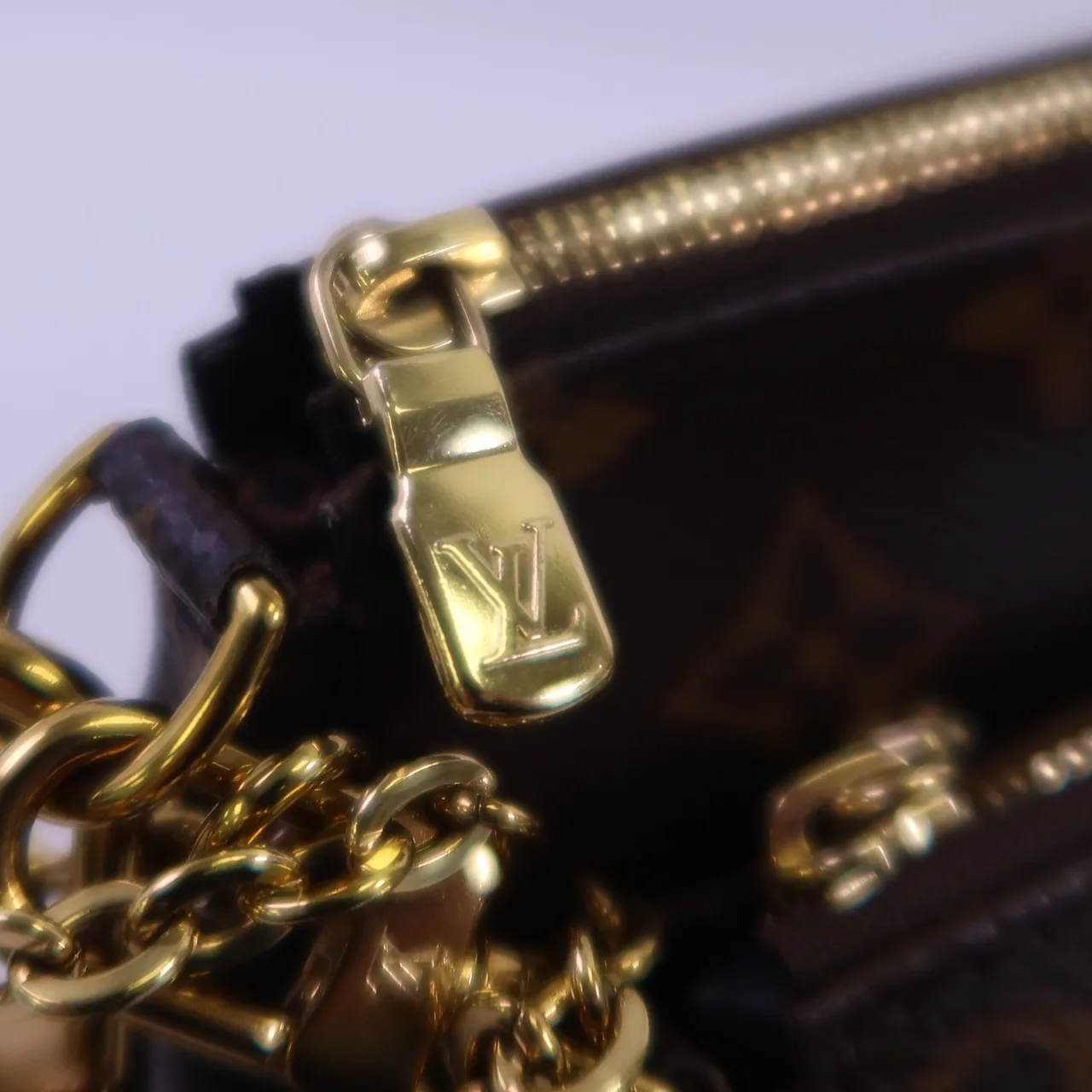 LOUIS VUITTON Multi Pochette M44813 兩用包 塗層帆布 棕色 / 綠色 塗層帆布 中古品B - 縮圖 11