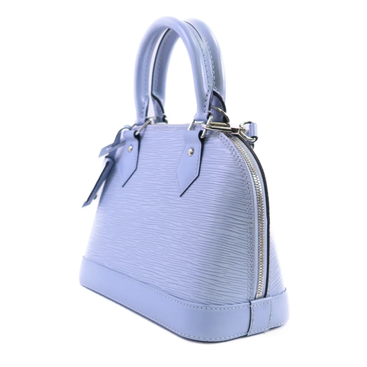 LOUIS VUITTON Alma M59345 兩用包 牛皮 藍色 牛皮 中古品B - 縮圖 3