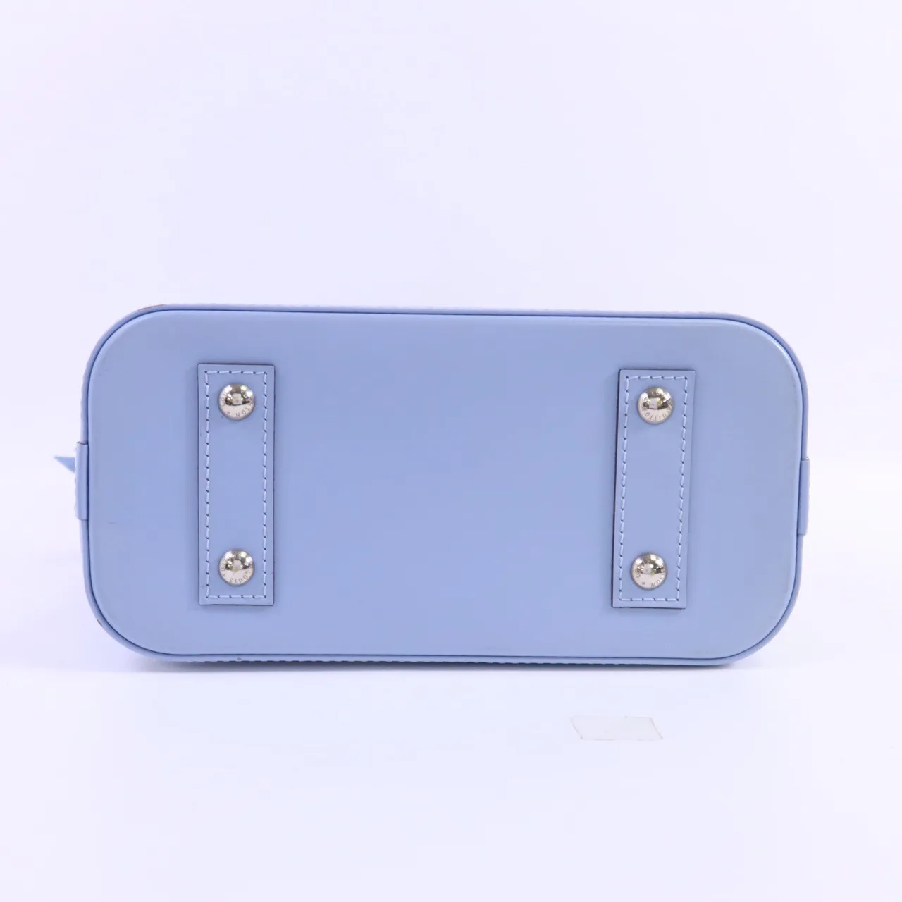 LOUIS VUITTON Alma M59345 兩用包 牛皮 藍色 牛皮 中古品B - 縮圖 4