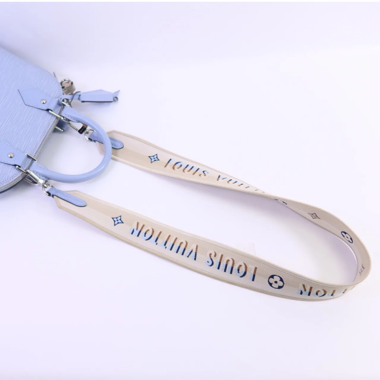 LOUIS VUITTON Alma M59345 兩用包 牛皮 藍色 牛皮 中古品B - 縮圖 5