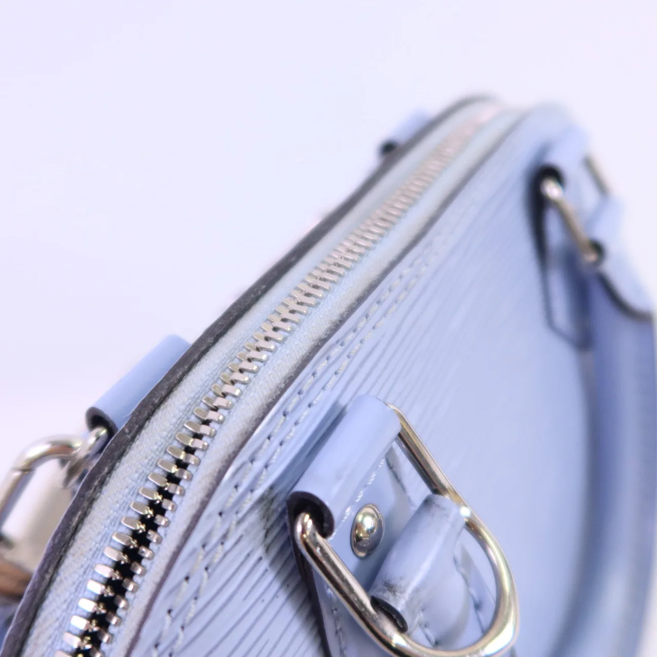 LOUIS VUITTON Alma M59345 兩用包 牛皮 藍色 牛皮 中古品B - 縮圖 12