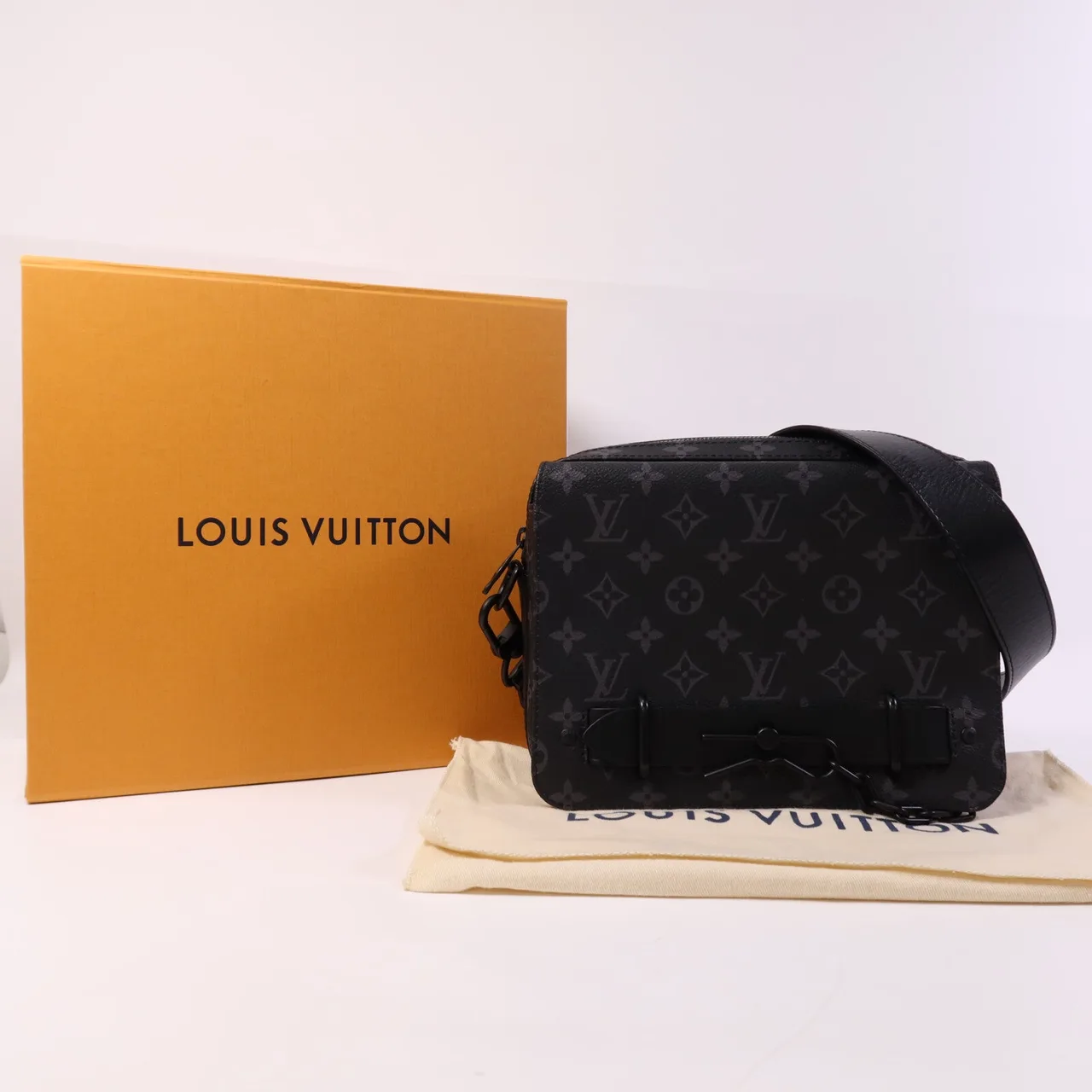 LOUIS VUITTON Steamer M45585 Shoulder Bag Coated Canvas 黑色 / Black Coated Canvas Rank A - Thumbnail 9