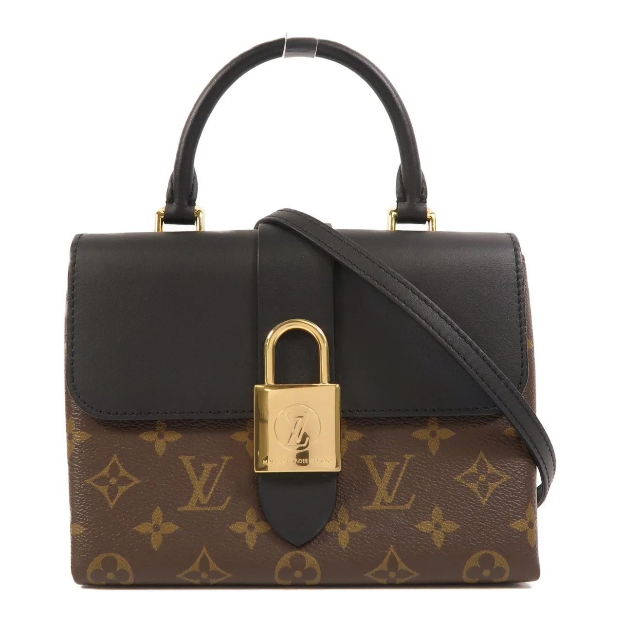 LOUIS VUITTON Locky M44141 兩用包 塗層帆布 棕色 / 黑色 / Black
