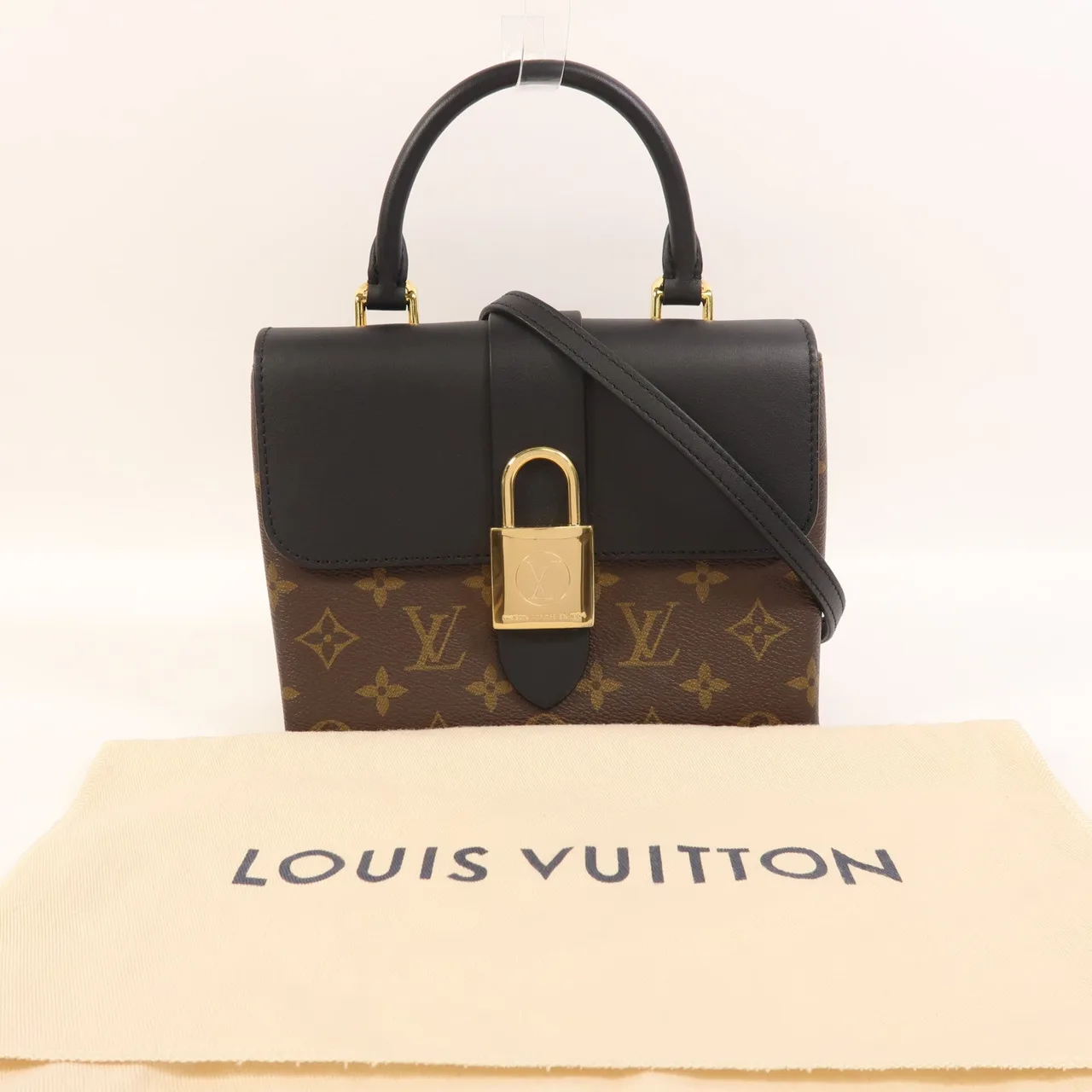 LOUIS VUITTON Locky M44141 2-Way Bag Coated Canvas 棕色 / 黑色 / Black Coated Canvas Rank A - Thumbnail 9