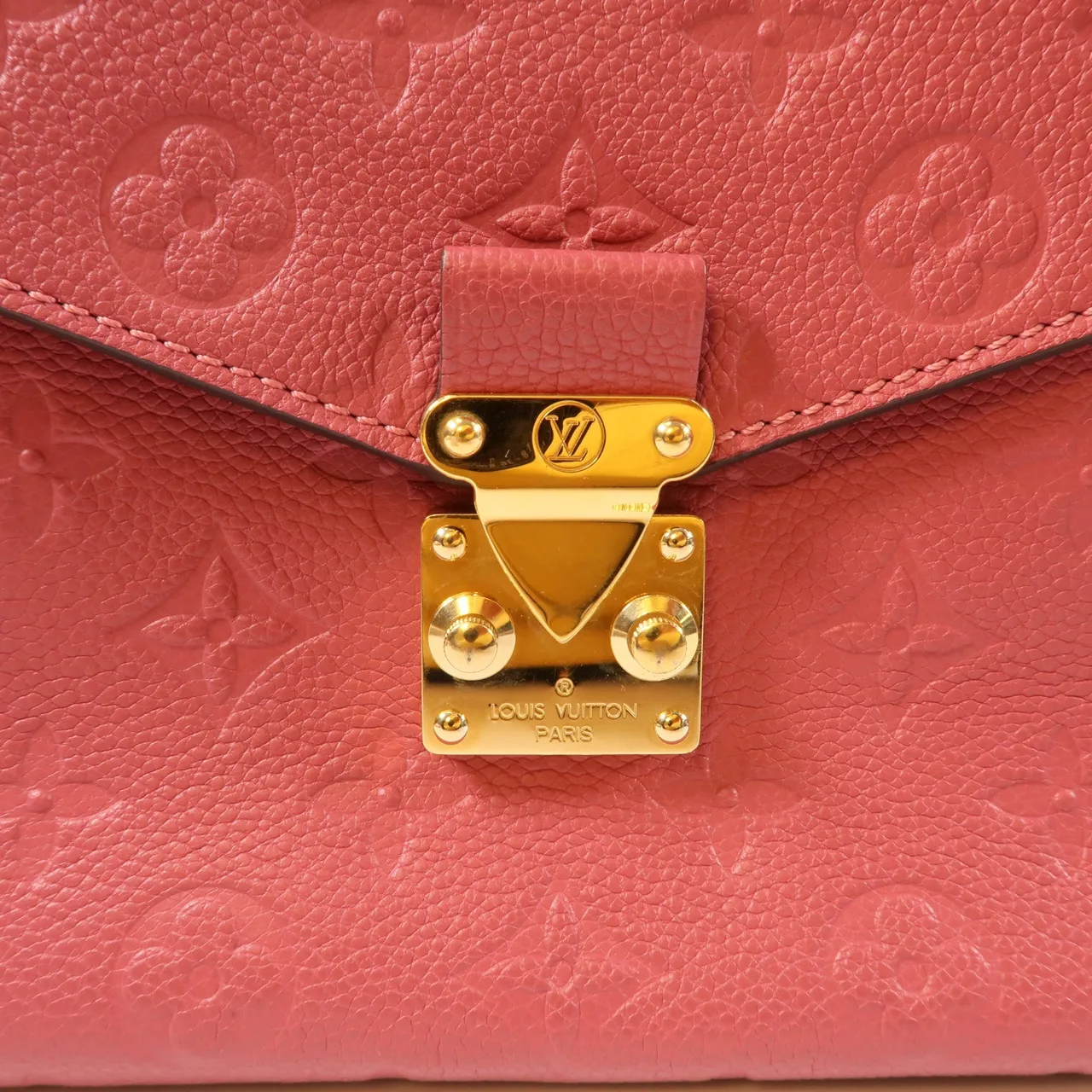 LOUIS VUITTON Pochette Metis M43737 2-Way Bag Calfskin 紅色 Calfskin Rank A - Thumbnail 10