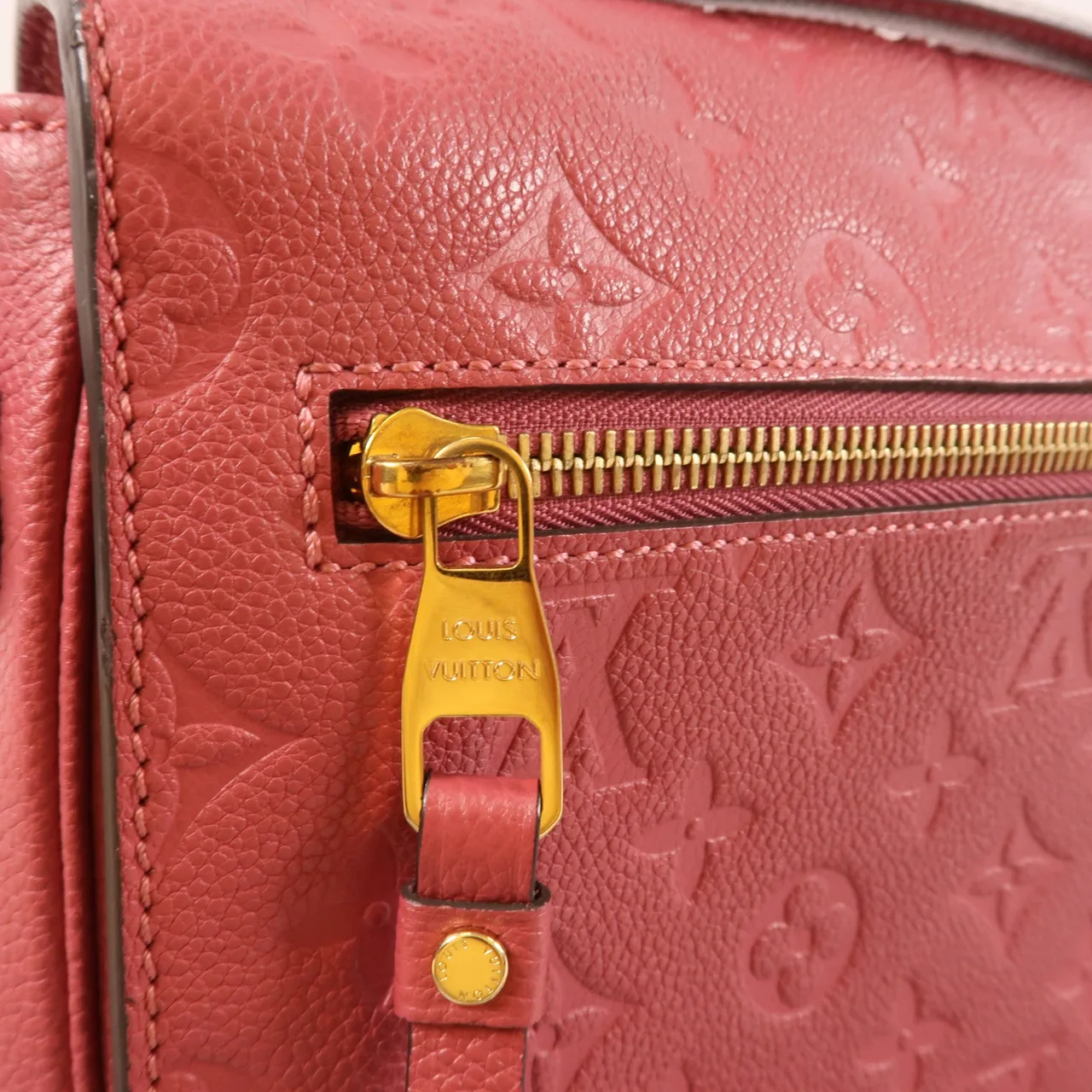 LOUIS VUITTON Pochette Metis M43737 2-Way Bag Calfskin 紅色 Calfskin Rank A - Thumbnail 15