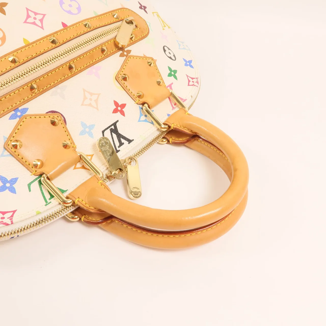 LOUIS VUITTON Alma M92637 Handbag Coated Canvas 白色 Coated Canvas Rank B - Thumbnail 8