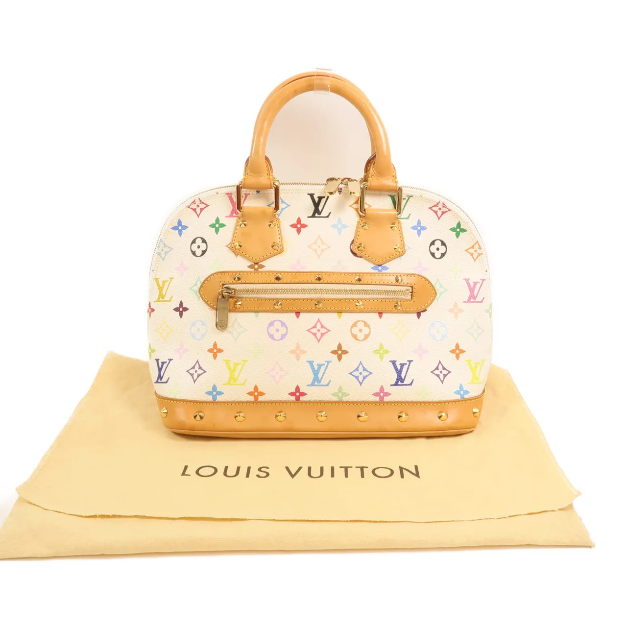 LOUIS VUITTON Alma M92637 Handbag Coated Canvas 白色 Coated Canvas Rank B - Thumbnail 10